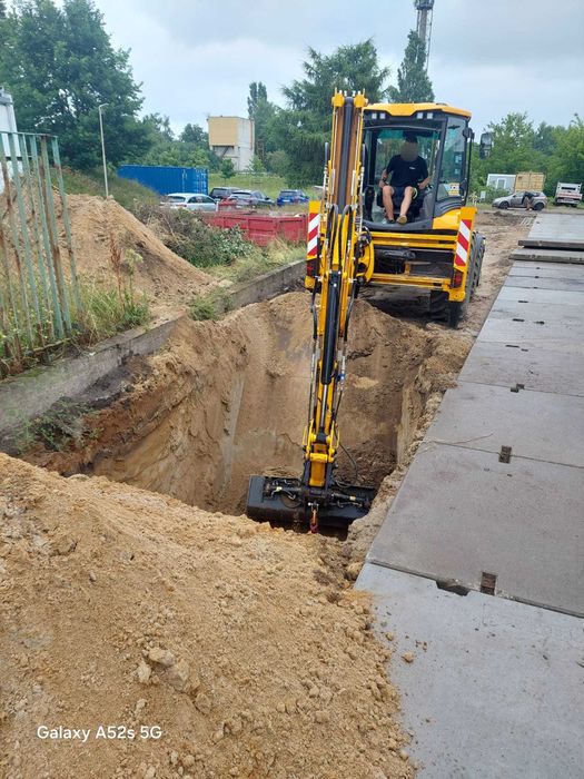 Wynajem koparko-ładowarki JCB 3CX koparka ładowarka wykopy załadunek