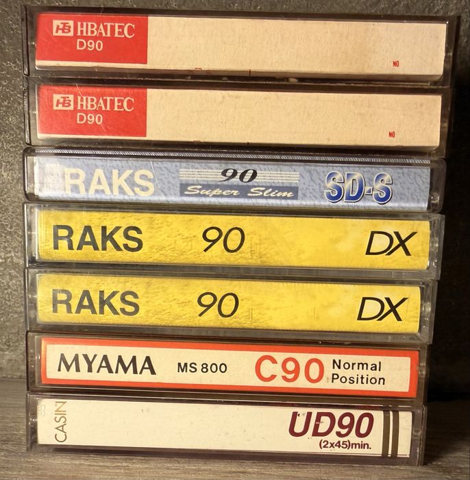 Kaseta magnetofonowa m.in. Raks, Myama 7x90