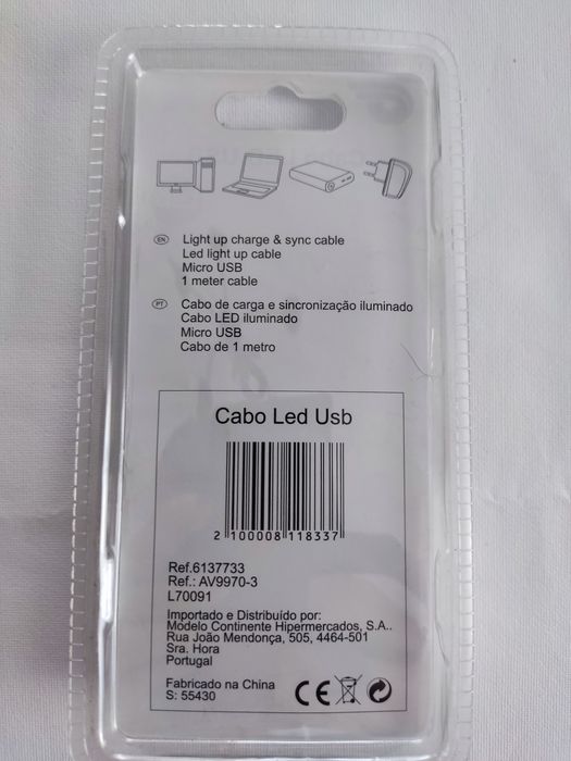 Cabo led  usb 1m