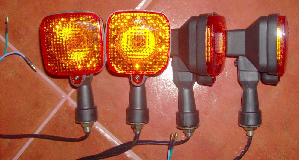 Luzes piscas mota - varios modelos - 4 piscas