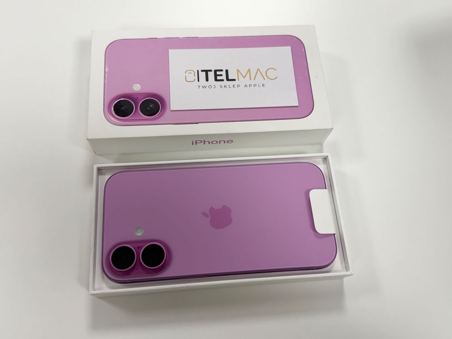 Apple iPhone 16 128GB 5G • Pink • 0 CYKLI • Gwarancja • Raty 0%