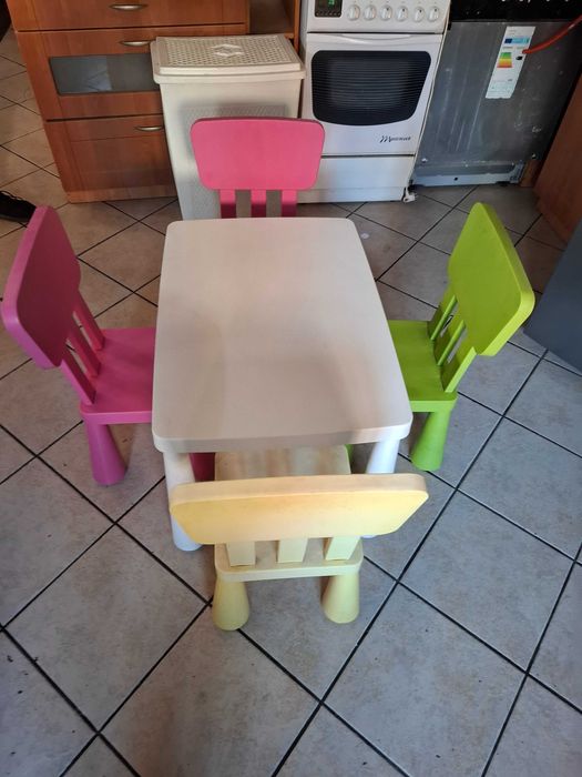 Dziecięcy Stolik+ 4 krzesełka ikea