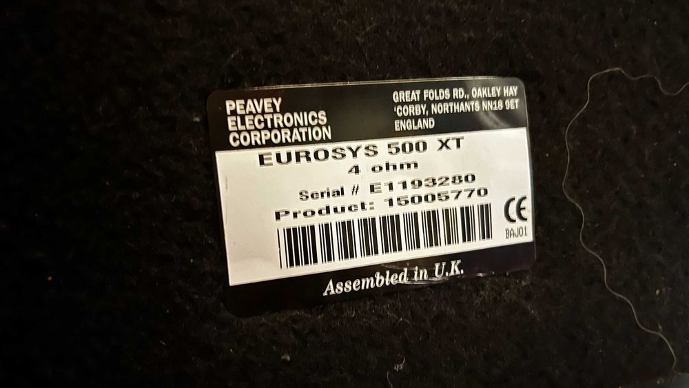 Peavey Eurosys 500 XT – 2 sztuki w cenie 1 kolumny pasywne