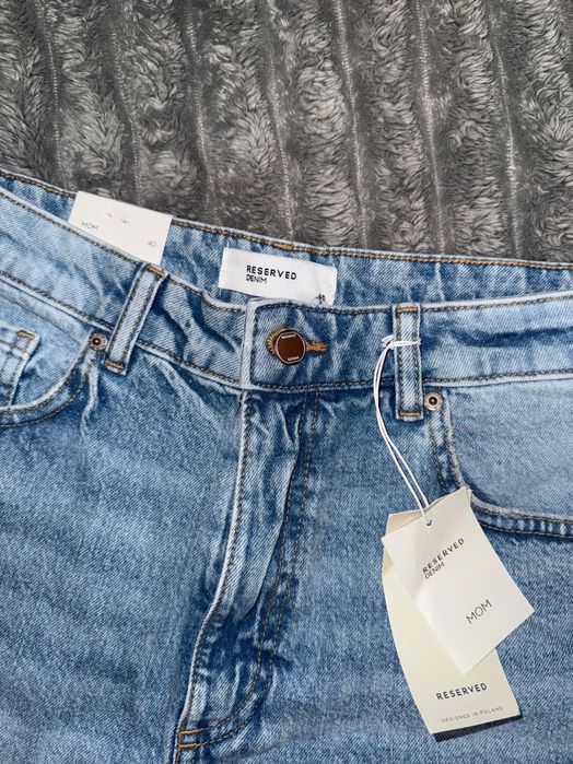 Джинси mom reserved блакитні, розмір L 40, нові