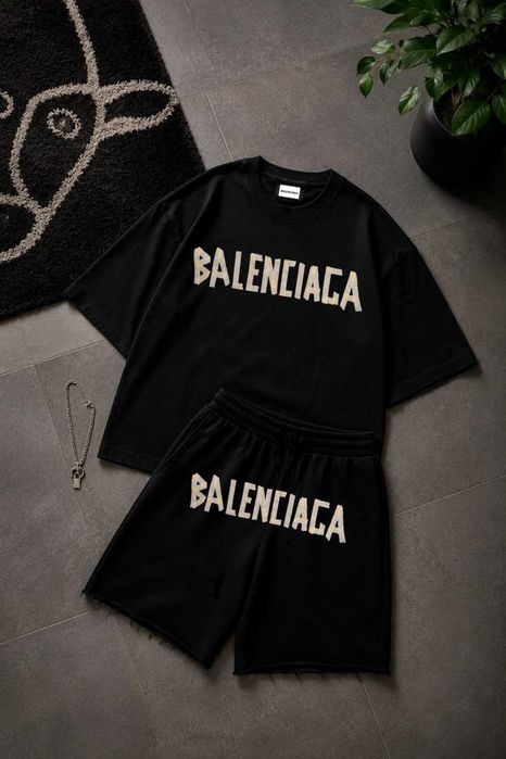 ‼️РОЗПРОДАЖ‼️Костюм BALENCIAGA, шорти футболка баленсиага, летний комплект баленса