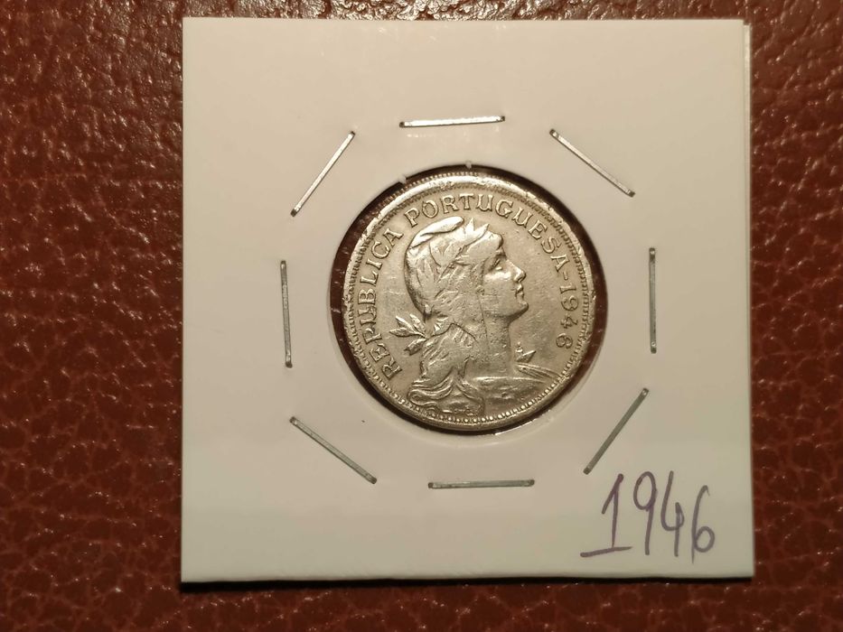 954 moeda de 50 centavos de 1946 em alpaca