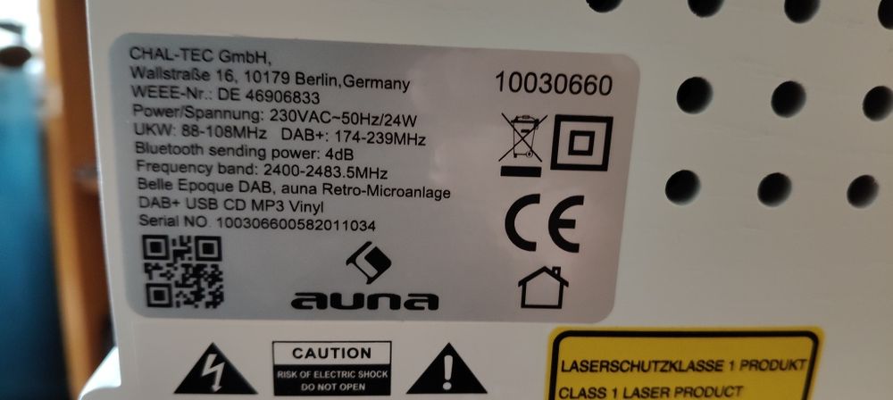 Ретро музичний центр Auna  Німеччина