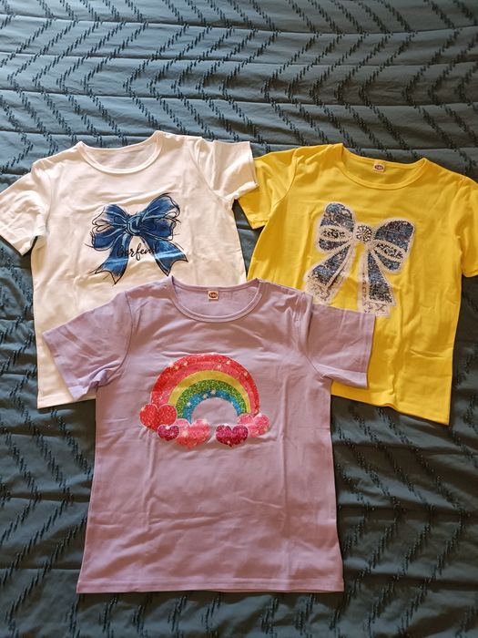 Lote de 3 t-shirts de menina, novas