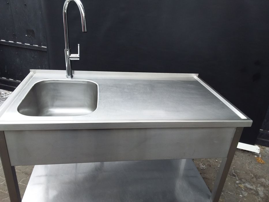 Zlewozmywak zlew 70/130cm z półką gruby  gastronomiczny wysyłka