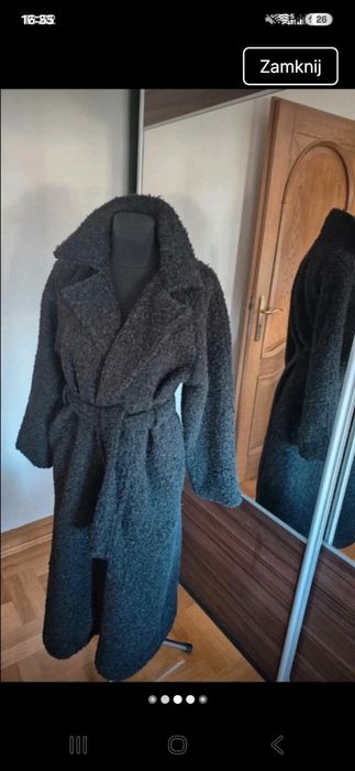 Nowy czarny płaszcz rozm uni m l małe xl