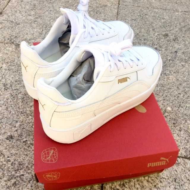 PUMA branco em couro nº39