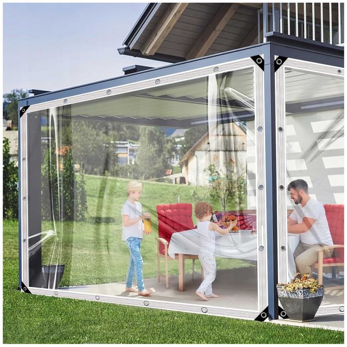 Plandeka Ogrodowa Tarasowa Przezroczysta Ogrodu 4x4m i INNE ROZMIARY