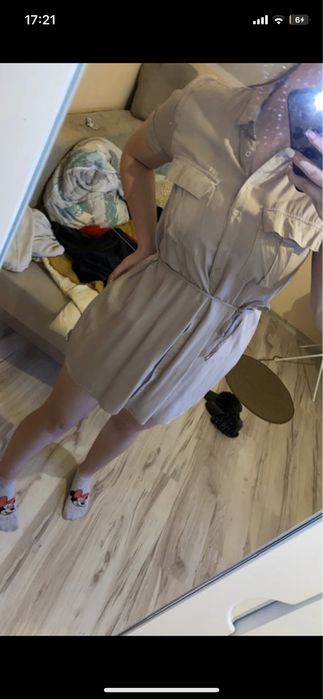 Sukienka beżowa letnia