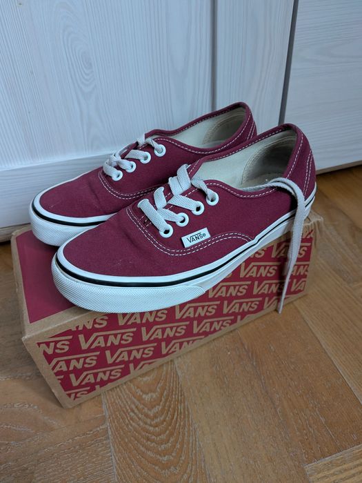 Vans authentic bordowe
