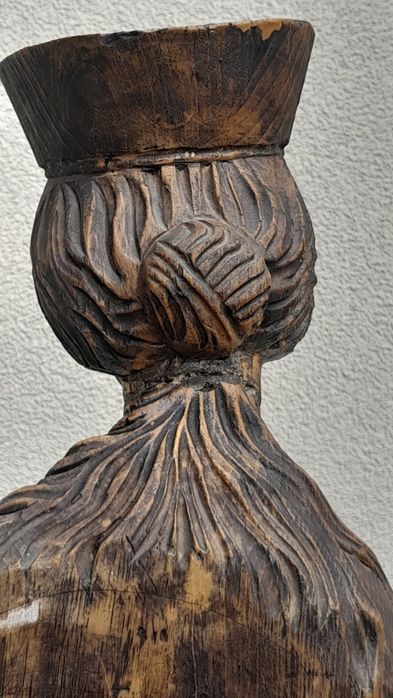 Stara zabytkowa figura drewno św. Dorota  97cm.wys.