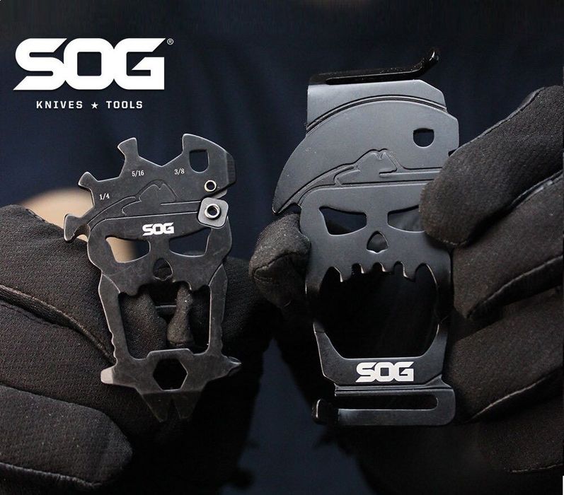 Брелок EDC наключник мультитул SOG MacV Tool Black / Red