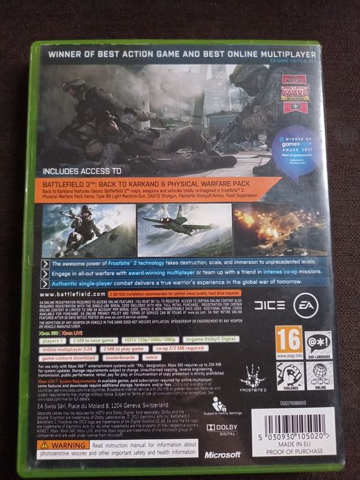 Gra Battlefield 3 Limited Edition na xbox 360