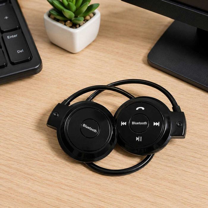 Słuchawki Bluetooth z Mikrofonem Składane Bezprzewodowe