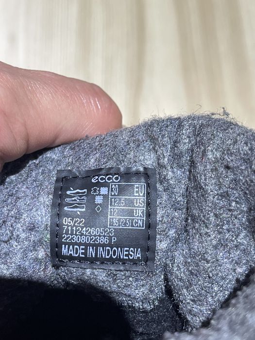 Ecco чоботи 18-19 см ,30 р gore-tex , зимові