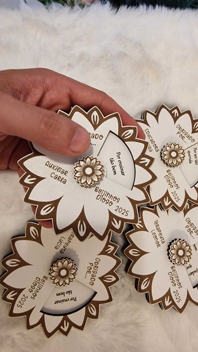 Lembrança personalizada para professora e auxiliar