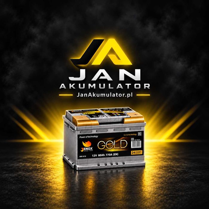 Akumulator Jenox GOLD 52ah 63ah 77ah 80ah 90ah 92 ah 95ah Wysyłka / Montaż /