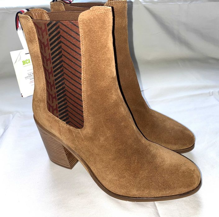Tommy Hilfiger botki damskie skórzane zamszowe 41