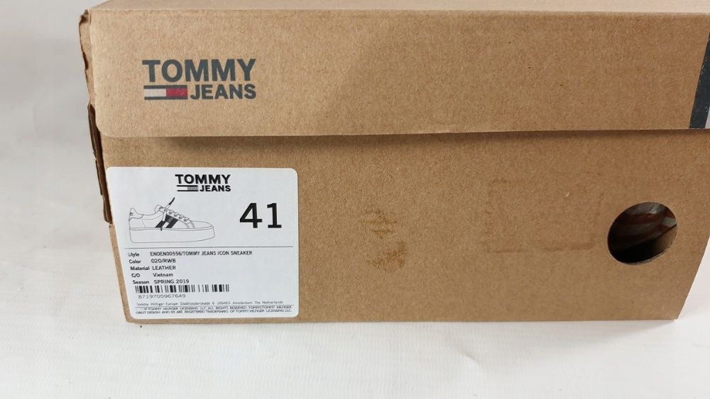 TOMMY HILFIGER buty TENISÓWKI trampki adidasy damskie snakersy 41
