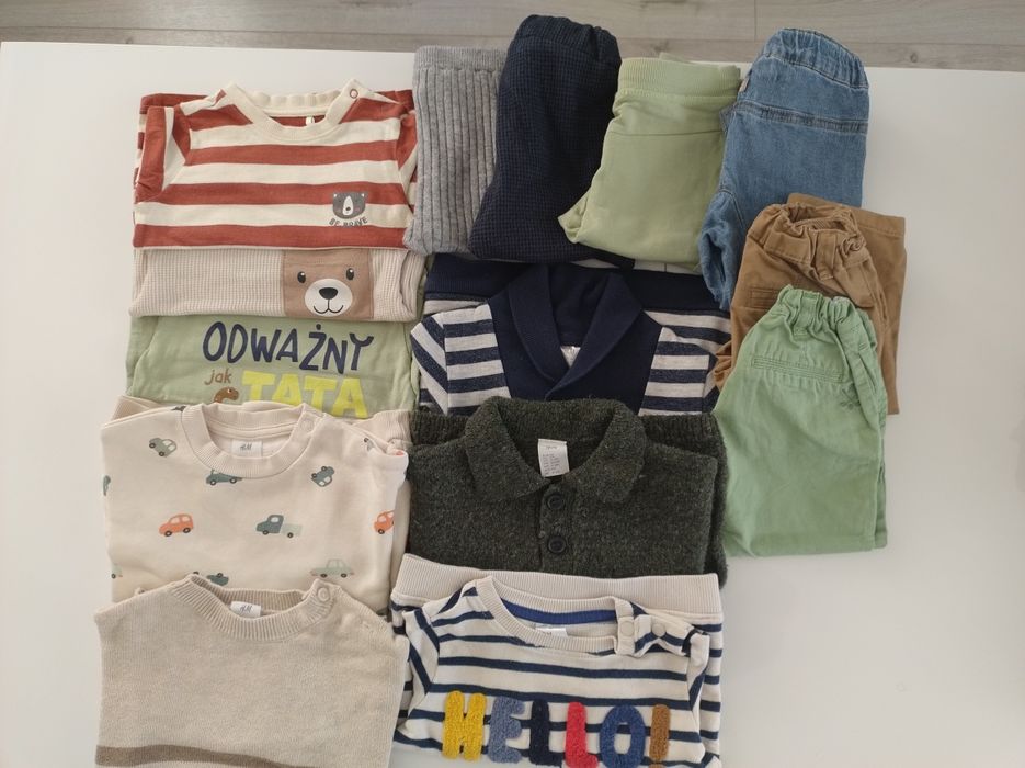 Zestaw ubrań chłopięcych roz. 68 H&M, Next
