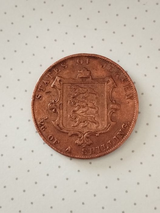 Moeda de 1/26 of a Shilling 1841, States Jersey Inglaterra