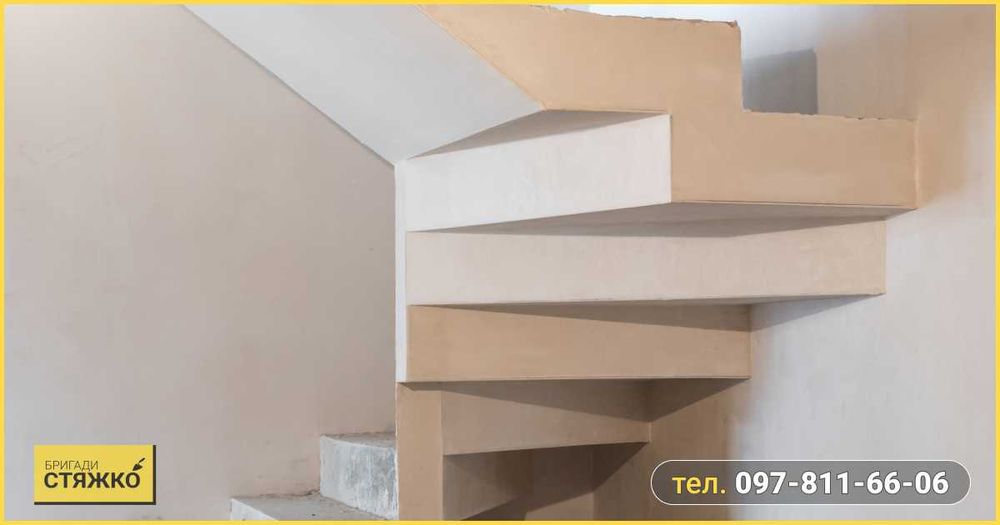 Штукатурні роботи, машинна штукатурка стін, шпаклівка та покраска