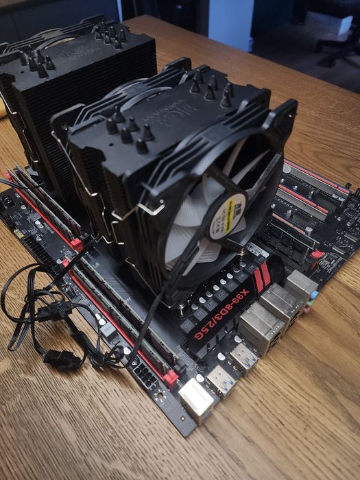 Комплект материнська плата + intel xeon 2696v3 процессори + 64gb озу