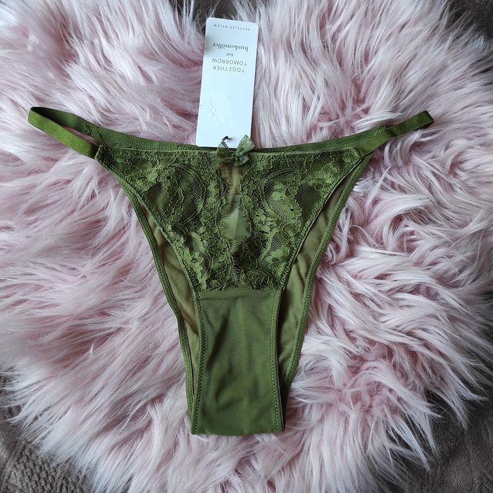 Трусики мереживні хакі бренду Hunkemoller розмір М