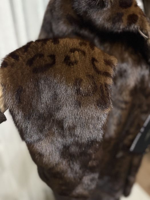 Futro naturalne z norek, grzbiety, nowe S M panterka