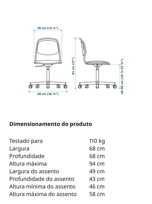 Assento de cadeira IKEA64861192380801124