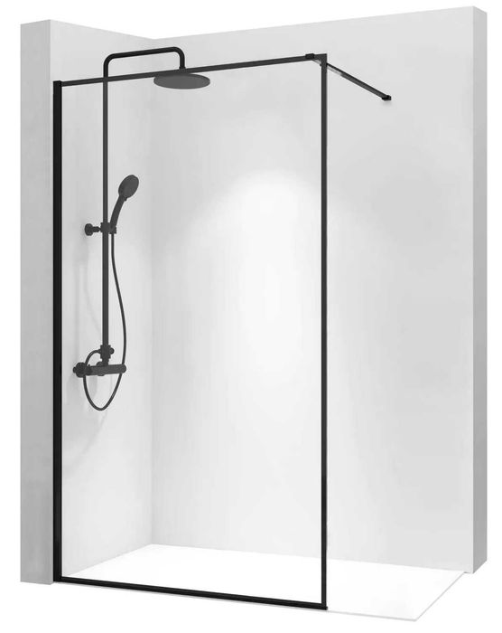 Scianka Walk-in REA 110x195 czarny mat - NOWY - Nieotwierany.
