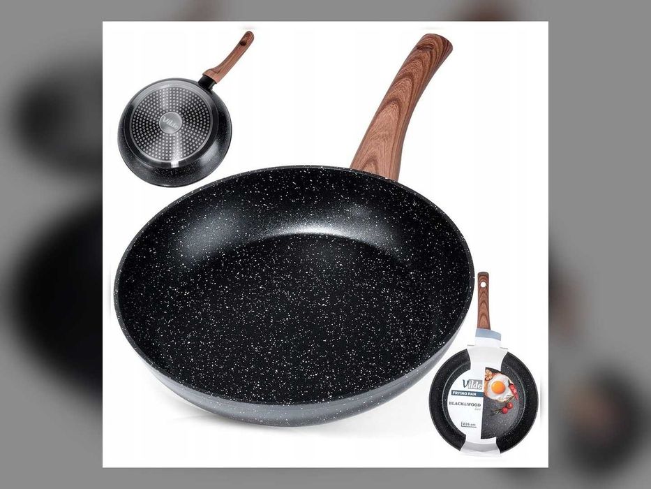 Patelnia granitowa VILDE 26 cm do smażenia na gaz i indukcję