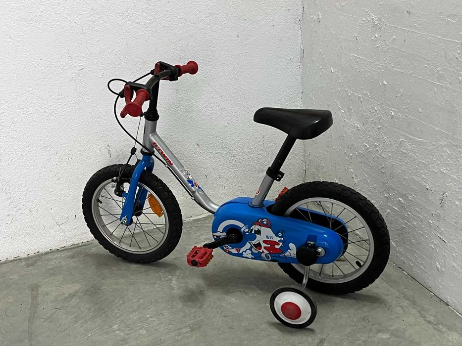 Bicicleta criança roda 14 ideal 3 - 5 anos com rodinhas