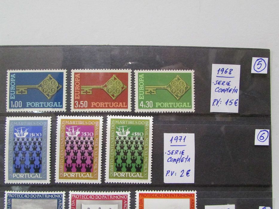 Filatelia: Conjunto 3 series completas selos novos de Portugal (2)