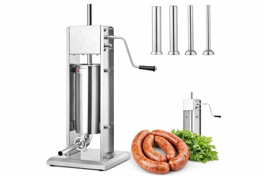 Ręczna NADZIEWARKA do kiełbas 5L Stalowa Maszynka do mięsa Nowa