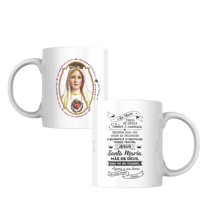 Caneca Religiosa Fe e Devocao -Catolicos