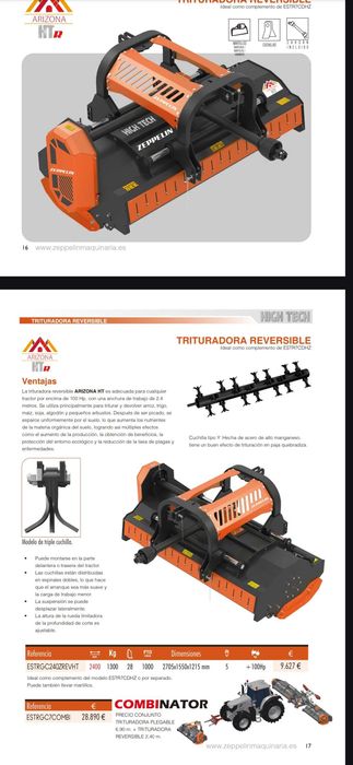 Mulczer Kosiarka Bijakowa składana tylno-czołowa 7m. ZEPPELIN POTĘŻNY