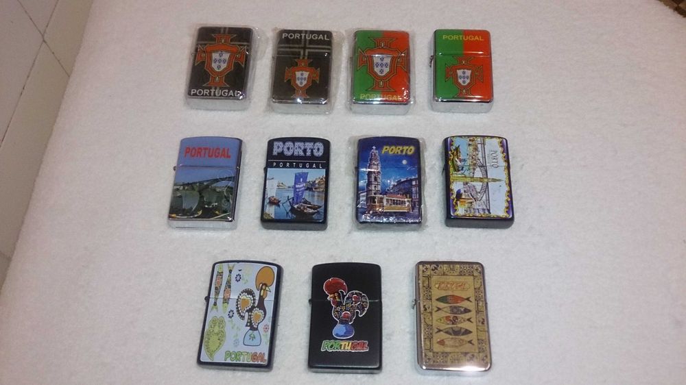 11 Zippo-style lighters (featuring Portugal)