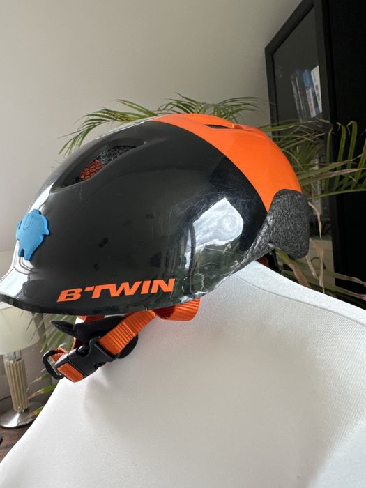 Kask dziecięcy Decathlon B'Twin 520 Robot Jr Pomarańczowy