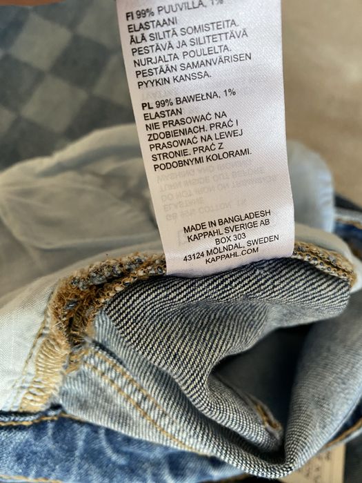 Nowe dżinsy jeansy w kratkę Kappahl 38
