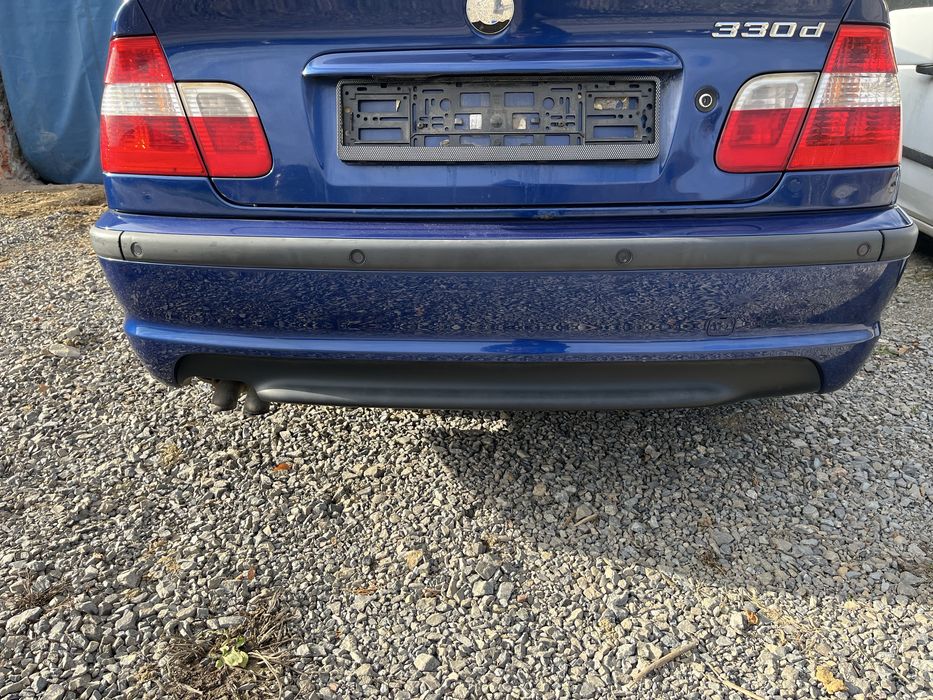 Zderzak tyl tylny bmw e46 sedan M pakiet le mans blau 381 pdc kpl