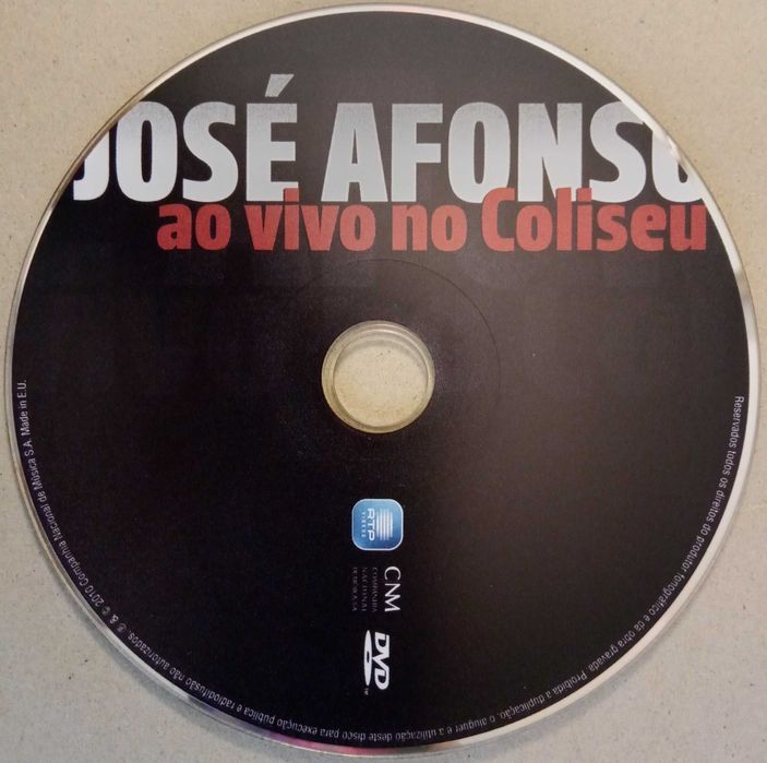 José Afonso	- - - - -		Ao Vivo no Coliseu + Galinhas do Mato	-DVD + CD
