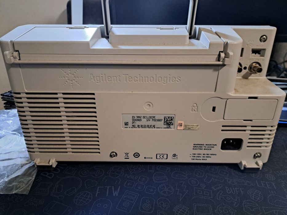 Osciloscópio Agilent DSOX 2002a avariado