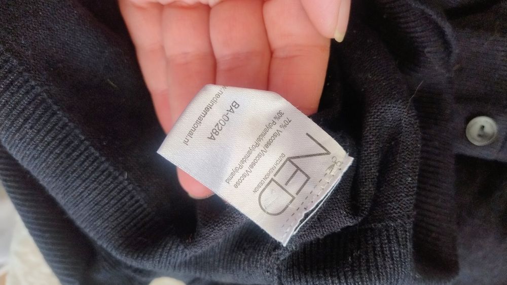 Czarny klasyczny szeroki golf damski rozmiar xl