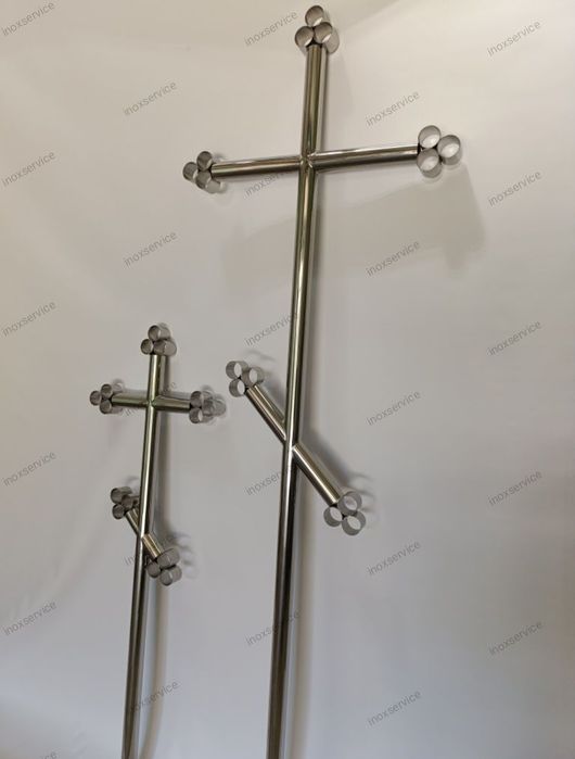 Хрест на кладовище з нержавійки Крест на кладбище из нержавеющей стали