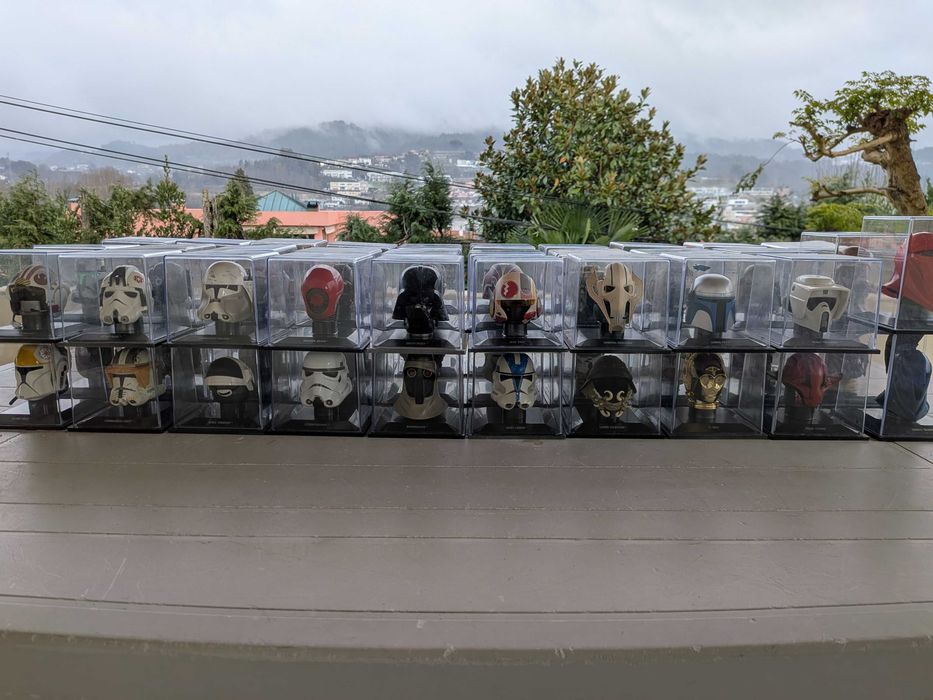 Capacetes Starwars miniaturas - coleção completa